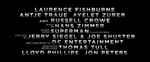 Man of Steel trailer 1 credits