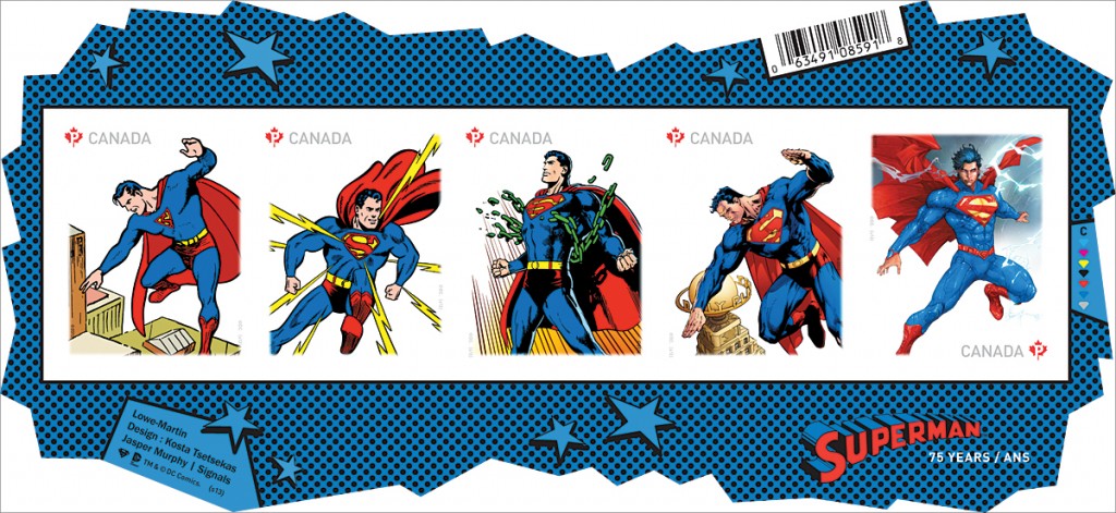 Superman stamps (Canada, 2013)