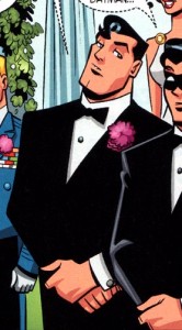 Superman in a tuxedo