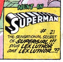 SUPERMAN #21 blurb from SUPERMAN #20